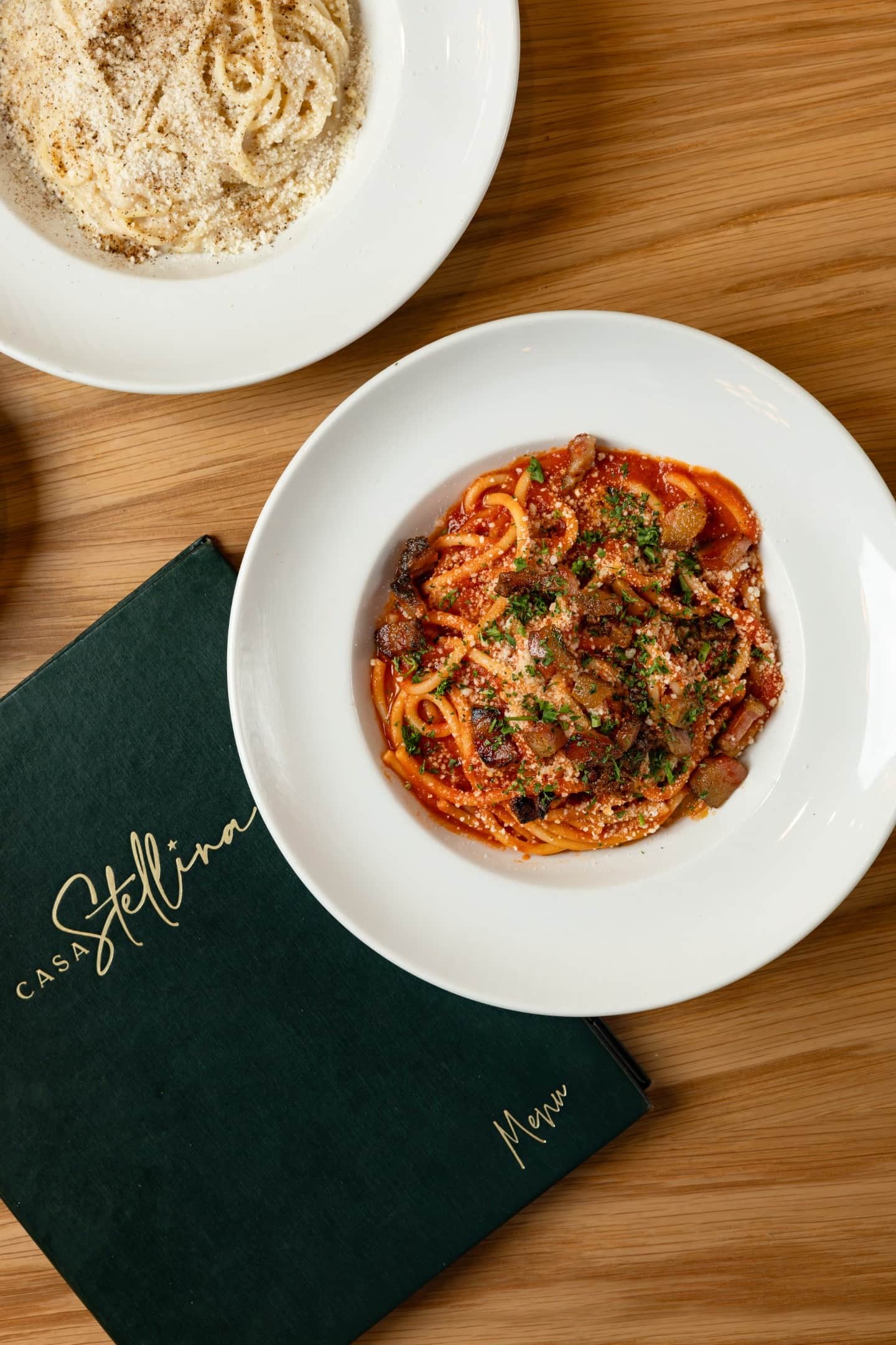 Amatriciana and cacio e pepe