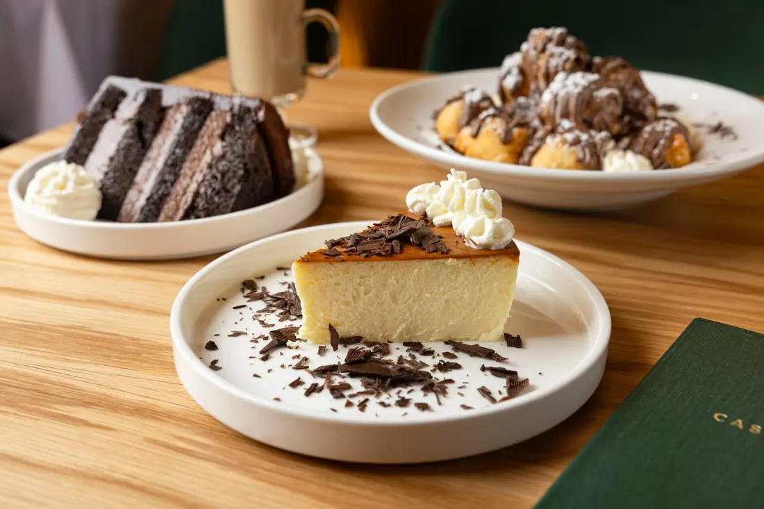 A trio of desserts to share
